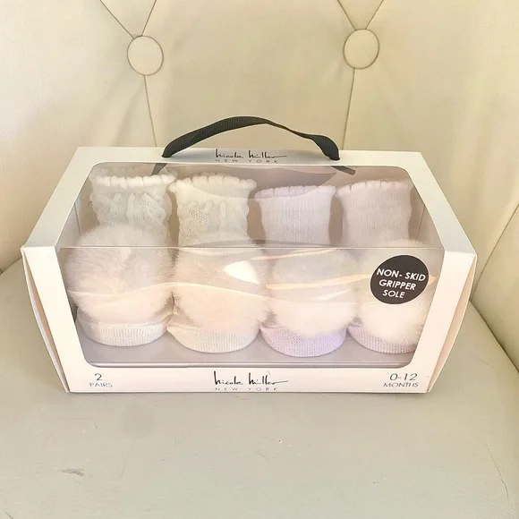 NEW! Nicole Miller baby socks -set of two! Chic! And adorable!